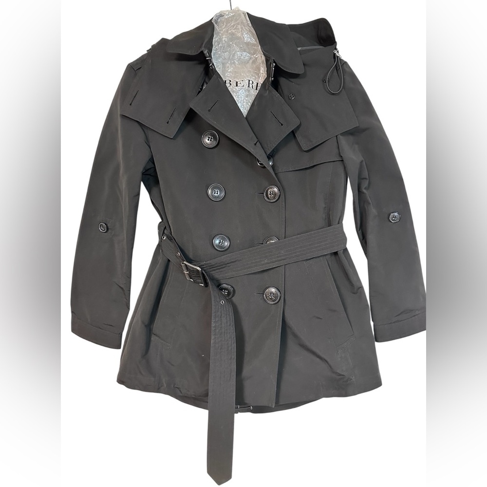 Burberry Knightsdale Double-Breasted Trench Coat Rain Jacket - Size 4 - Picture 3 of 11